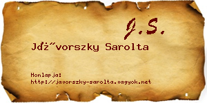 Jávorszky Sarolta névjegykártya